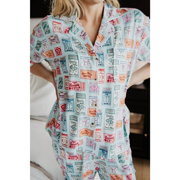 Katydid Traveling Matchbook Pajama Pants Set - Picture 6 of 7